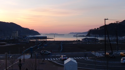 女川駅展望台からの眺め