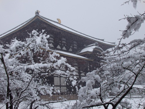 雪の東大寺昨年