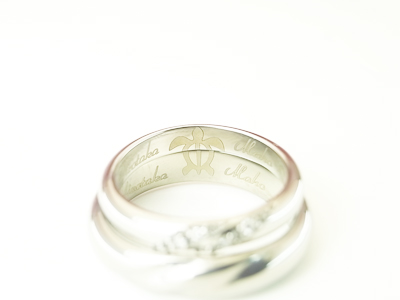 結婚指輪　海亀