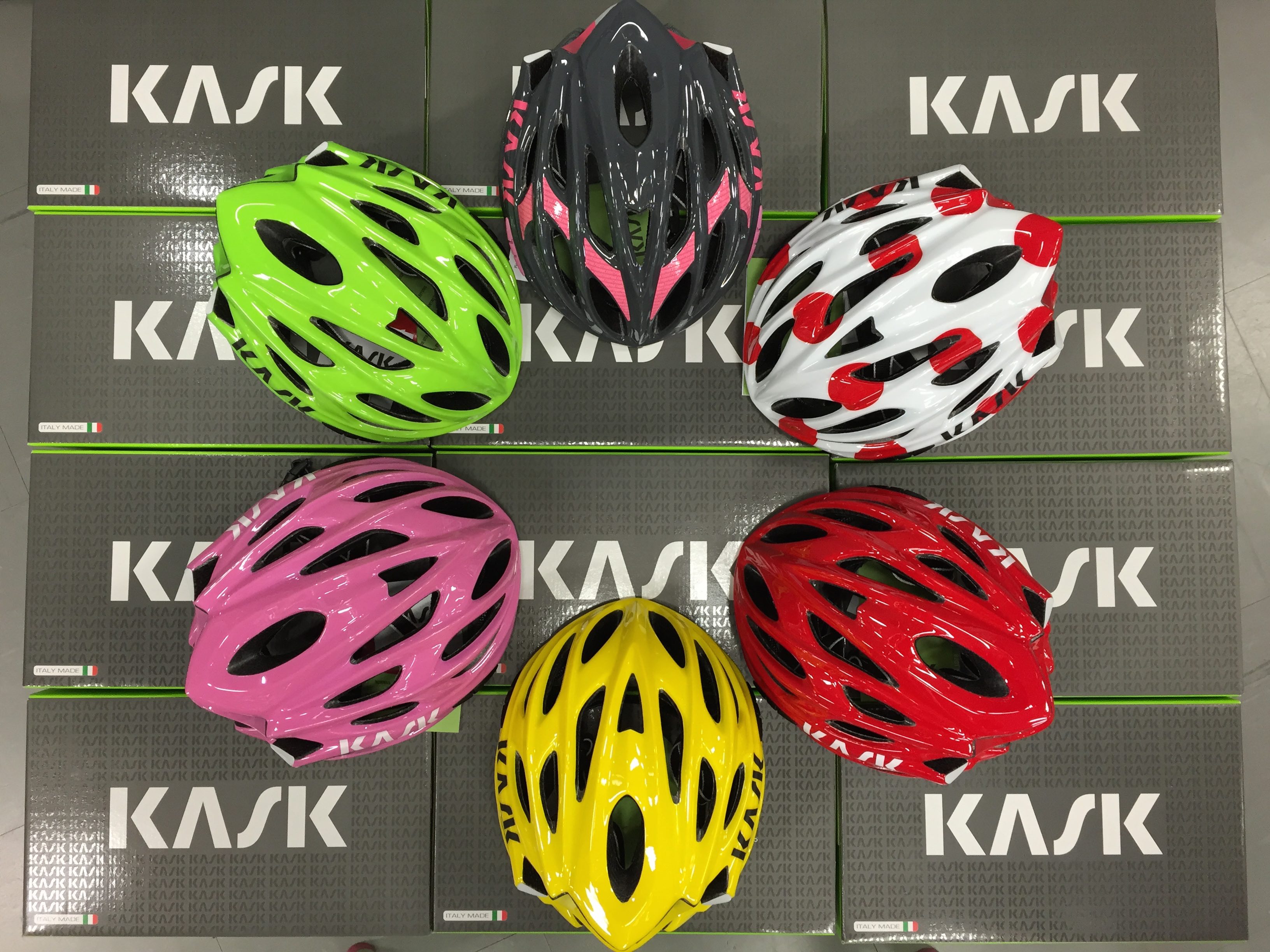 KASK グランツール各賞カラーのヘルメット入荷！   ウエムラサイクル