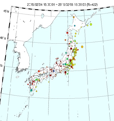 2015.2月地震図